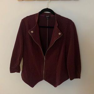 Torrid moto-cut blazer with zipper close size 1